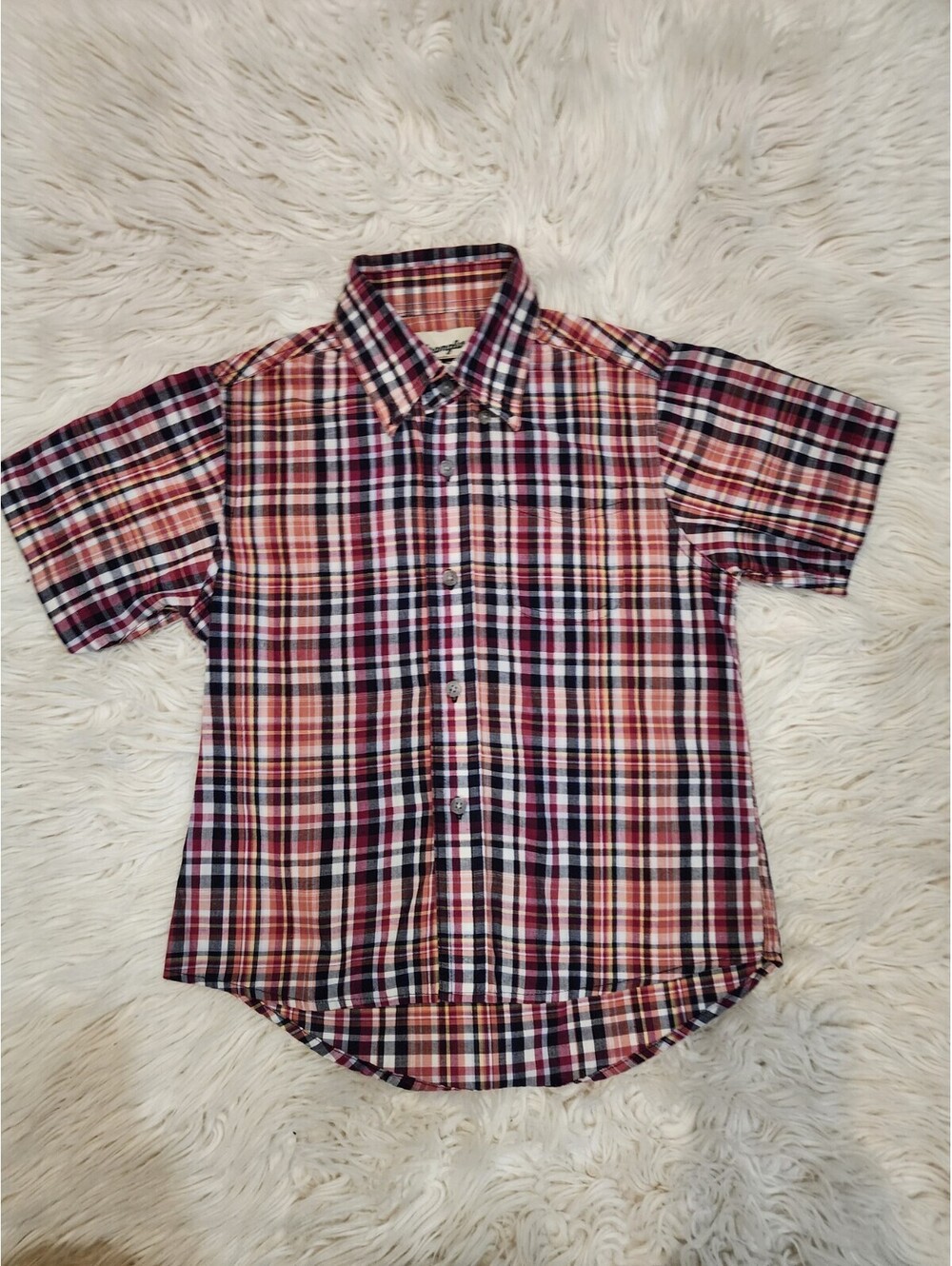 Wrangler Riata Boys Sz 5/6 RN 130273 CA55394 Plaid Button Up Shirt  Bangladesh